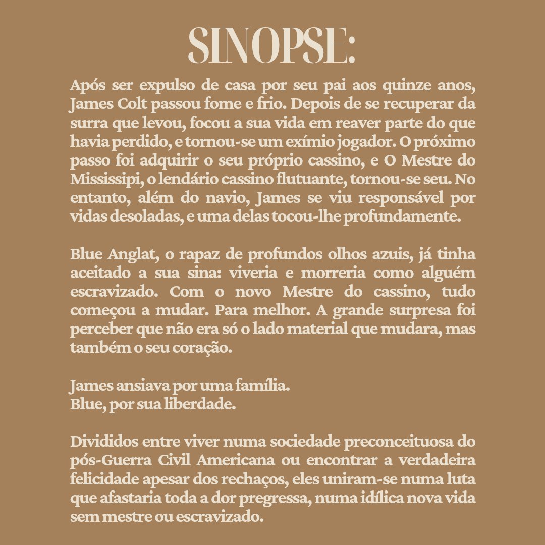 [EM BREVE NO KINDLE UNLIMITED]

Bora lá garantir mais uma leitura para o dia? Boom do momento: "O Mestre do Mississipi".

AMAZON: cutt.ly/crwFUwNO
GOOGLE PLAY: cutt.ly/9rwFIZFA
APPLE STORE: cutt.ly/3rwFUMYm
SKEELO: cutt.ly/zrwFOTbW