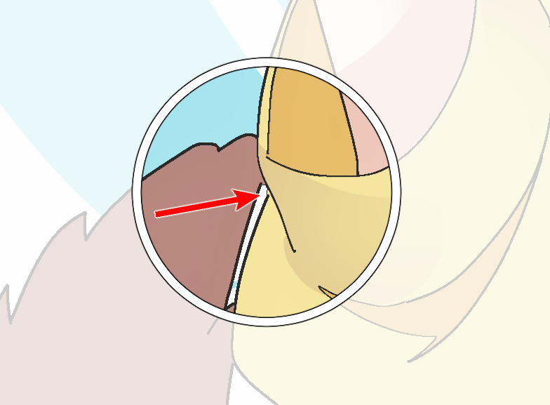 特に顕著なのが、このころさんの絵の服(画像3枚目)の部分で、黄色く尖ってはみ出した塗りを囲うように黒い細い線が描かれている
何かのフィルターやブラシツールの特性なのかなとも思ったんだけれど、用途や仕組みを考えてもなんでこんな線が生成されるのか、その必要性やプロセスがよく分からん… 