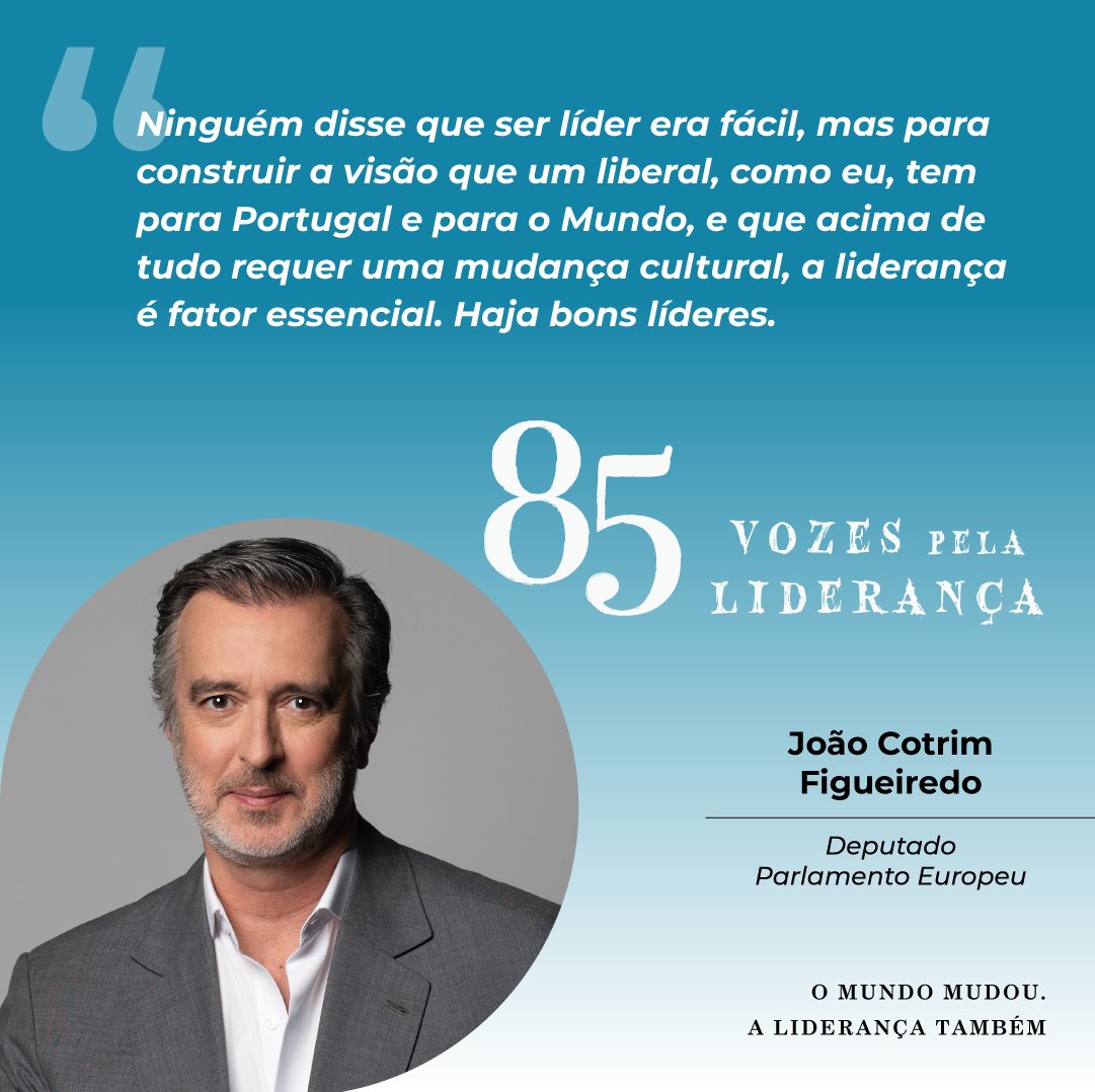 Descubra a visão sobre liderança de João Cotrim de Figueiredo, Deputado do Parlamento Europeu, na nossa nova obra: "85 Vozes pela Liderança"!💡👀

#iscteexecutiveeducation #reallifelearning #85VozespelaLiderança