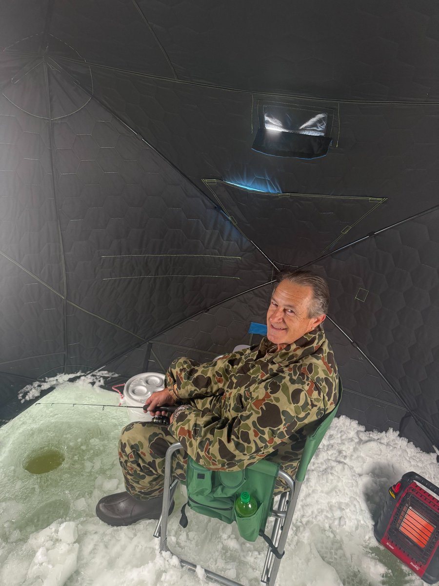 LTLServiceInc's tweet photo. Our Dispatch Manager Jeff Robertson treated one of our Florida drivers, Raymond, to a day of ice fishing - Wisconsin Winter Style. ❄️ https://t.co/hPj7XQAw6d