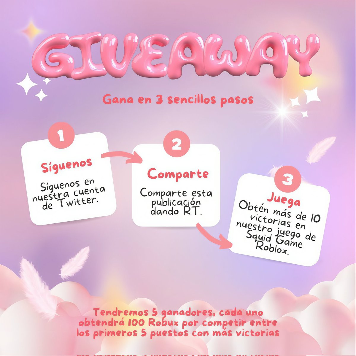 🚨 Sorteo De 500 Robux 🚨

     🗒️REQUISITOS:
👀 Todos los requisitos están en la 2da imagen de la publicación.
📷 Adjunta las pruebas en los comentarios de que seguiste los pasos.

🕹 Juega ahora: roblox.com/share?code=aa8…

#RobloxDev | #Roblox | #robuxgiveaway | #giveaways