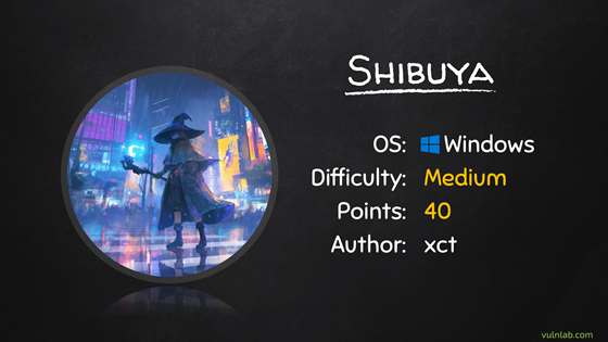 It’s time to dive back into Active Directory! Shibuya is a medium-difficulty AD machine featuring elements from recent engagements.