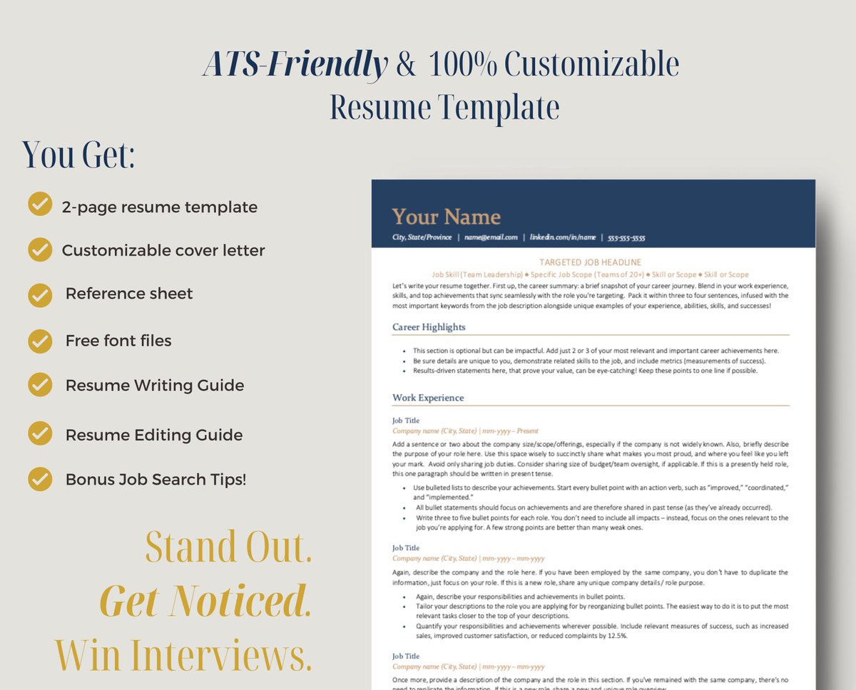💥 Win job interviews faster with our bundled #resume, cover letter, and reference page template kit.

Get this complete resume template kit for 10% off using code 10PERCENT at checkout.

Access the kit here: lnkd.in/gMEPNMcF