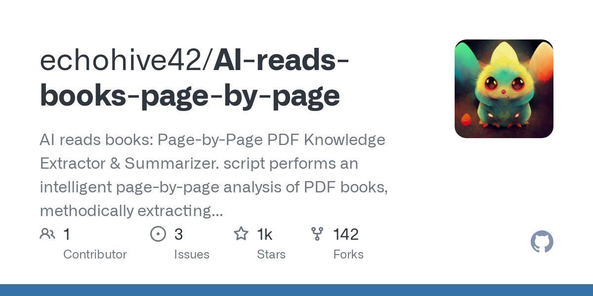 quantamentalguy's tweet image. Discover an AI-driven Python script that meticulously dissects PDF books, extracting insights and crafting interval-based summaries. It processes each page for in-depth understanding while preserving context. Features include markdown summaries, smart filtering, and more! 📚💡…