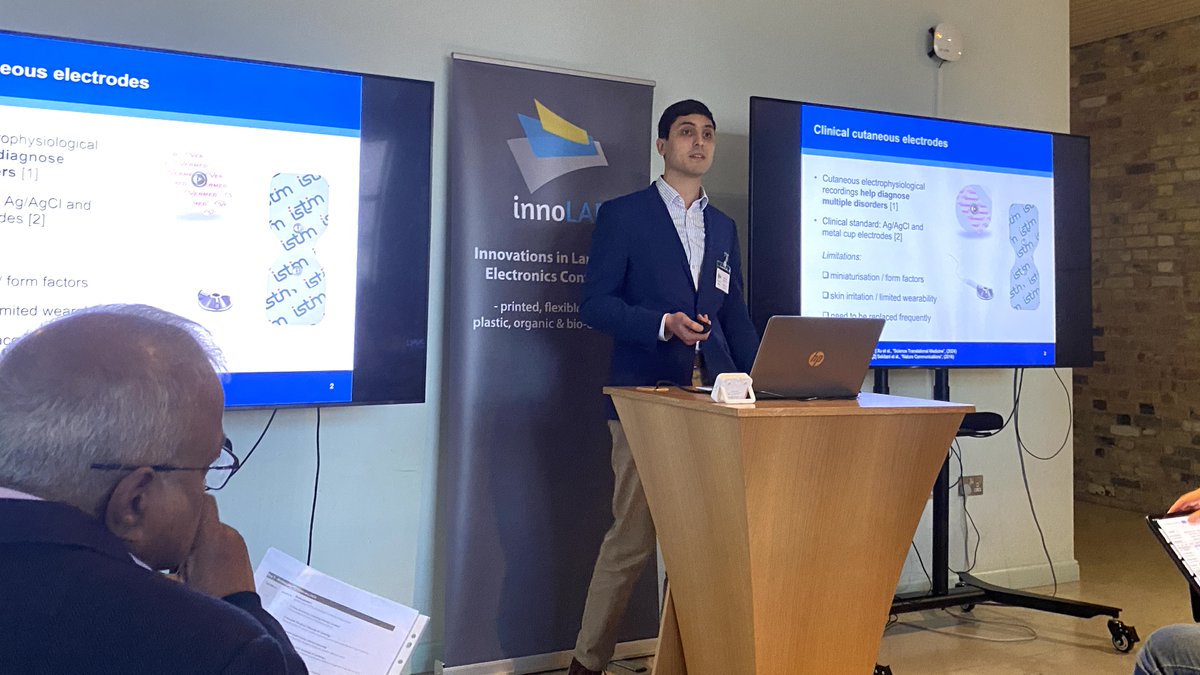 Our speakers from InnoLAE Session 6 on Bioelectronics:
-Eleni Stavrinidou, Linköping University
-Christopher Slaughter, Uni of Cambridge
-Henrique Gomes, Coimbra University
-Ruben Ruiz-Mateos Serrano, Uni of Cambridge
-Josée Mallah, Uni of Cambridge

#bioelectronics