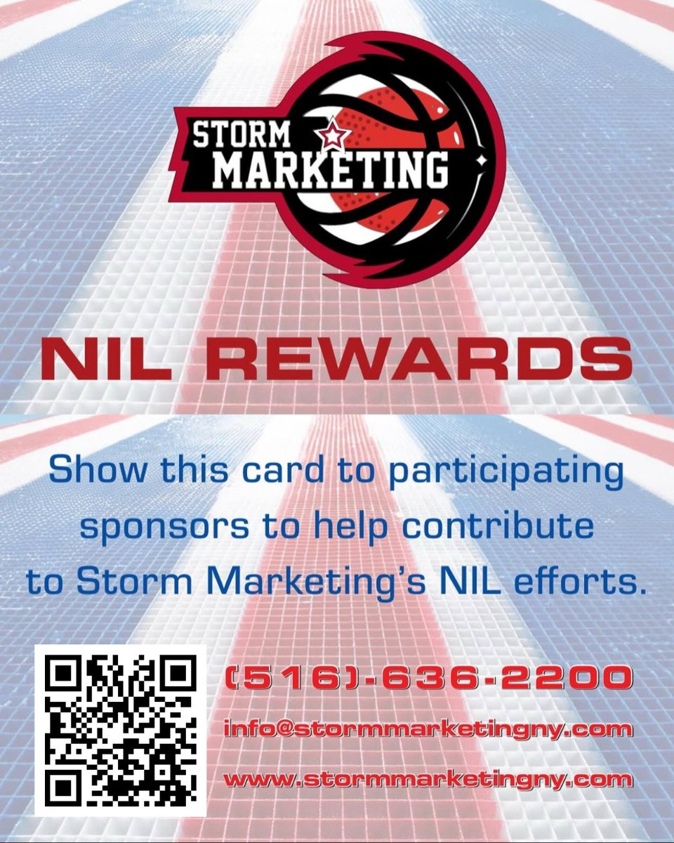 StormMarketing4's tweet image. 🔴🌩️ STORM ANNOUNCEMENT 🌩️🔴
Show our Storm Marketing NIL Rewards Card (or Storm’s logo) at participating sponsors, and a percentage of your purchase will go directly to support St. John’s NIL efforts! 🏀
📲 Screenshot the second image or use the card in your library to…