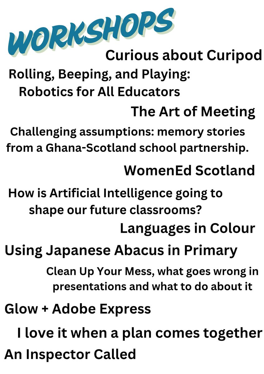 Not long now! Looking forward to seeing everyone on Saturday.  All the workshop leaders should have emails about arrangements. So many great talks to choose from! Including what I think the A Team can teach us about planning! 
See you there? eventbrite.co.uk/e/pedagoo-pert…