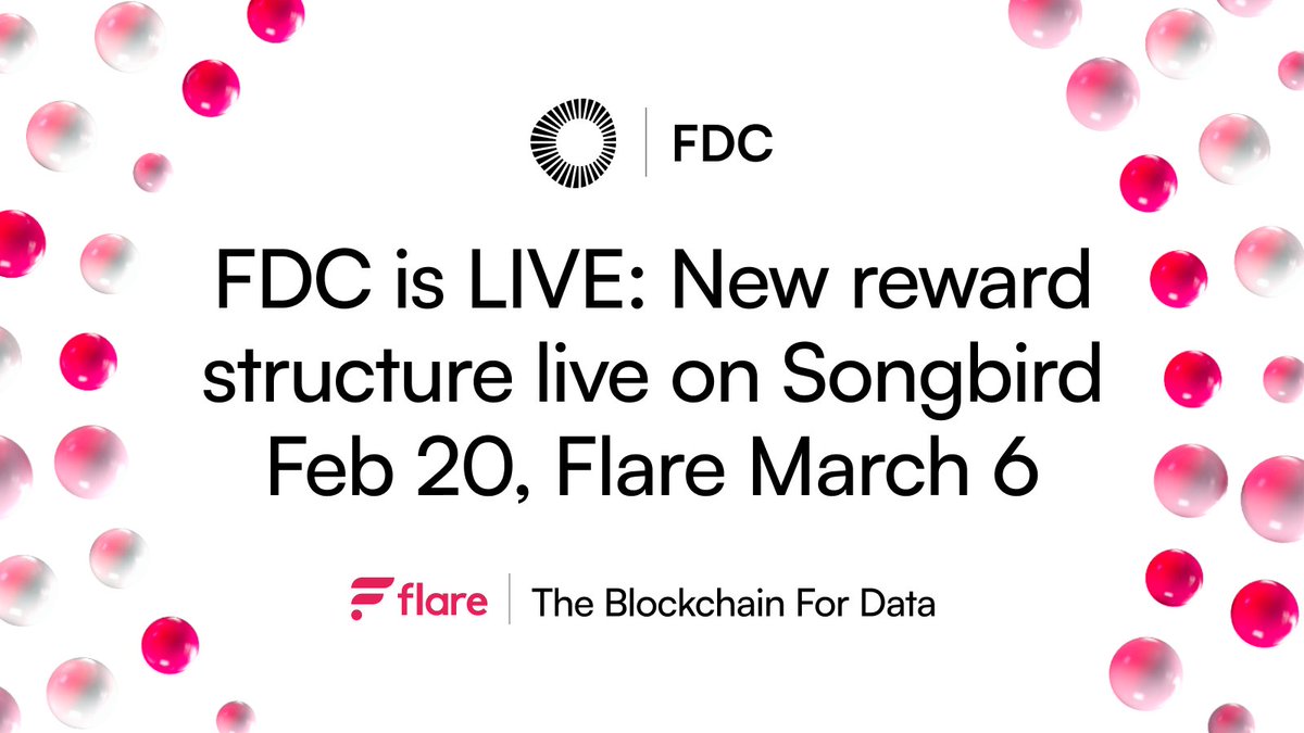 With the approval of FIP.12, the Flare Data Connector (FDC) is now live on <a href="/FlareNetworks/">Flare ☀️</a> ☀️

The FDC is ready to support the attestation types required for the FAssets mainnet launch! 

The new reward structure is now in effect, with inflation rewards distributed as follows:

▪