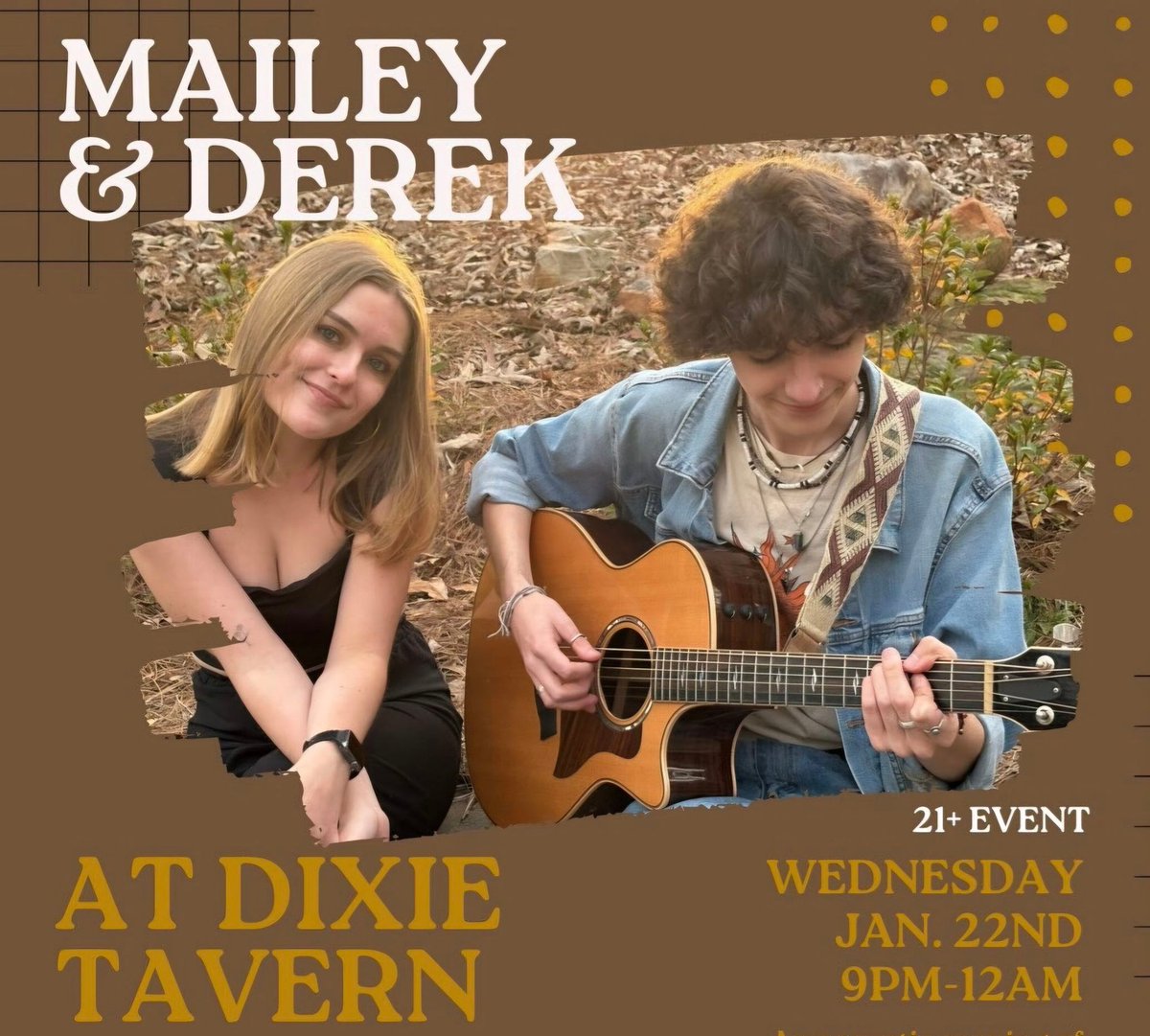 DixieTavernATL's tweet image. Get ready for A Night of Acoustic Rock. Pop &amp;amp; Country at Dixie Tavern! 🎸🎤 Join us on 2/19 for a special performance by Mailey Gann &amp;amp; Derek Hamm. Enjoy our food &amp;amp; drink specials while playing free pool all day/night. #LiveMusic #FreePool #DixieTavern 🥂🍔