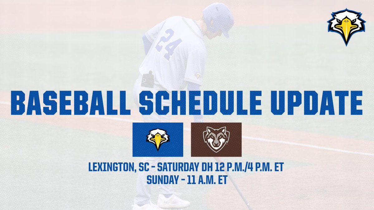 Morehead State Athletics (@msueagles) on Twitter photo UPDATE: <a href="/MSUEaglesBsball/">Morehead State Baseball</a> has moved its series with St. Bonaventure to Lexington County Stadium in Lexington, SC. The teams will play a DH (9/7 inn.) Saturday at Noon ET and single game Sunday at 11 a.m. ET.
There will be no live streaming on ESPN+. Live stats will be available. UPDATE: <a href="/MSUEaglesBsball/">Morehead State Baseball</a> has moved its series with St. Bonaventure to Lexington County Stadium in Lexington, SC. The teams will play a DH (9/7 inn.) Saturday at Noon ET and single game Sunday at 11 a.m. ET.
There will be no live streaming on ESPN+. Live stats will be available.