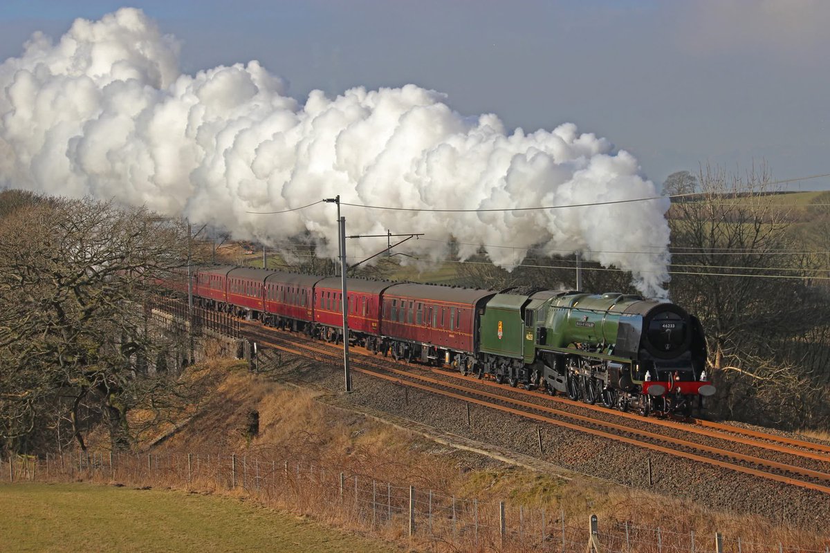 Gordon Hewitt (@tendee6100) on Twitter photo 46233 Duchess of Sutherland at Docker with a Cumbrian Mountain Express on Saturday 07/02/15. <a href="/railwaytouring/">Railway Touring Co.</a> 46233 Duchess of Sutherland at Docker with a Cumbrian Mountain Express on Saturday 07/02/15. <a href="/railwaytouring/">Railway Touring Co.</a>
