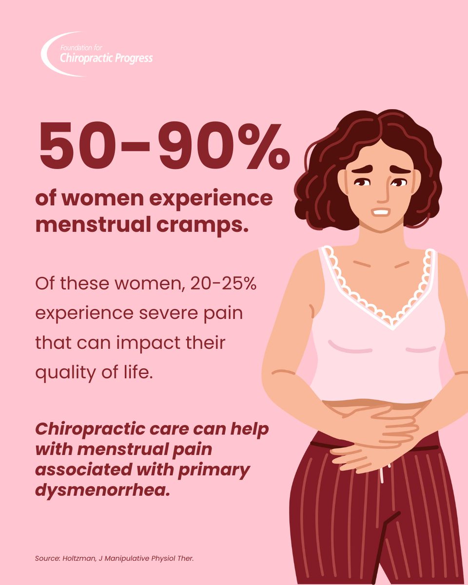 F4CP's tweet photo. Menstrual cramps affecting your life? 🌸 Chiropractic care can help ease the pain. #MenstrualPainRelief #ChiropracticCare https://t.co/Dc41Z1YnJJ