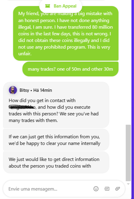 Overrox2's tweet photo. @whatslukedoing @pixels_online What? I've never done that. Give me some proof of that.

Your support said something else. listen to me, this is unfair. I made 2 or 3 trades in the last 70 days! https://t.co/3KoXsT3pil