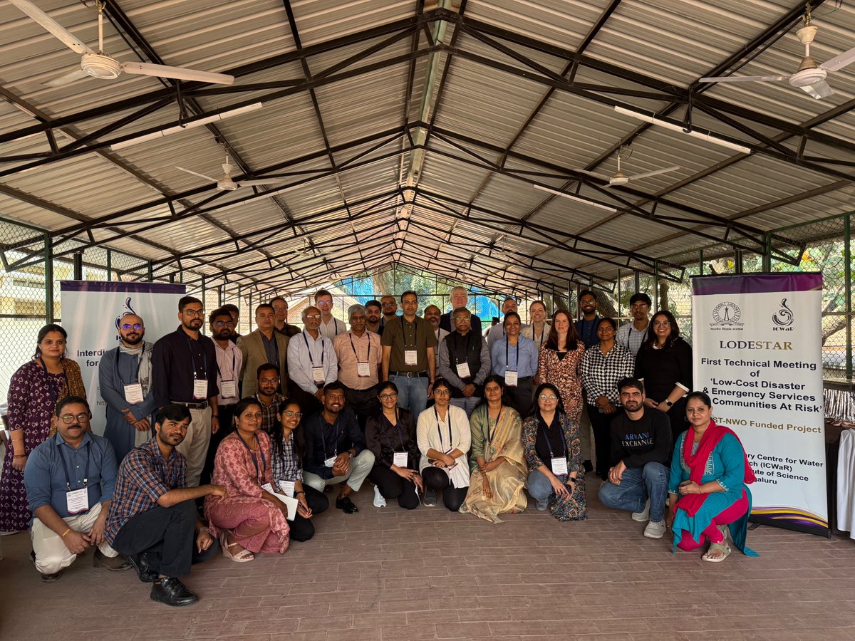 Ana_13b's tweet image. 🚨 On Feb 14-15, we held the kickoff meeting for the LODESTAR project—Low-Cost Disaster Emergency Services for Communities at Risk. Hosted by @ICWaR_IISc, this 3-year initiative, funded by #DST #NWO #MerianGrant, aims to boost disaster resilience in 🇮🇳 & 🇳🇱.
