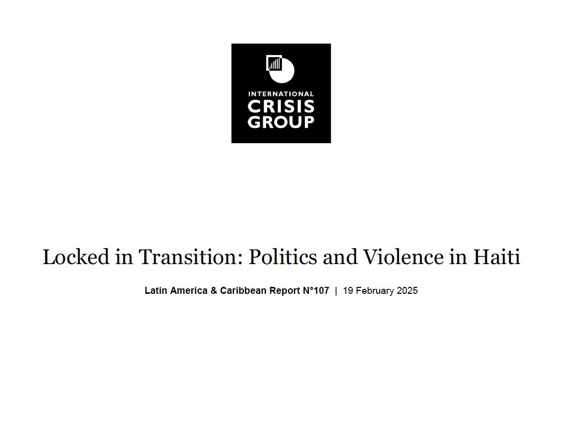 diego_darin's tweet image. Nearly a year after a new government began to take shape in #Haiti, our @CrisisGroup report examines the likelihood of the transitional government achieving its main goals: restoring security, holding elections, and reforming the constitution this year.

A 🧵