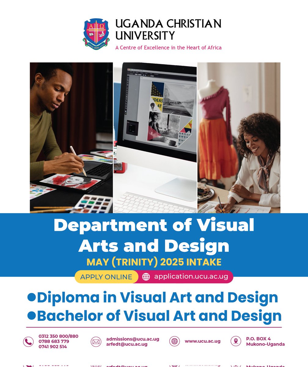 Now receiving applications for the MAY | TRINITY 2025 INTAKE!

#Apply2UCU 👉 application.ucu.ac.ug