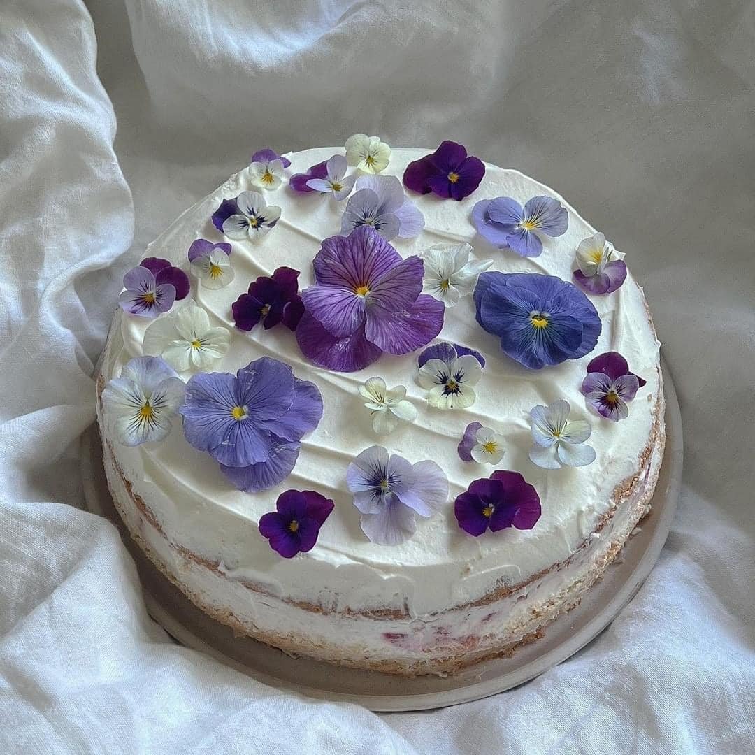 fairyprxncess's tweet image. edible flower cakes