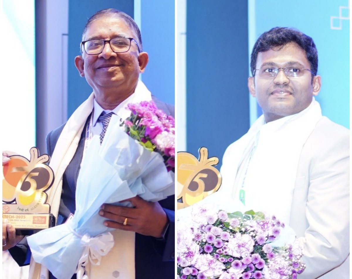 csbmot's tweet photo. At CSB's SilkTech2025 on 17.02.2025, Prof. Harun Venkatesan @iitdelhi on Thermal management in #silk &amp; Dr. G. Hariraj (Retd.) @CstriBangalore on silk #reeling status in India presented during the technical sessions. #textiles  #75silkenyearsCSB https://t.co/vbcmpPJW8i