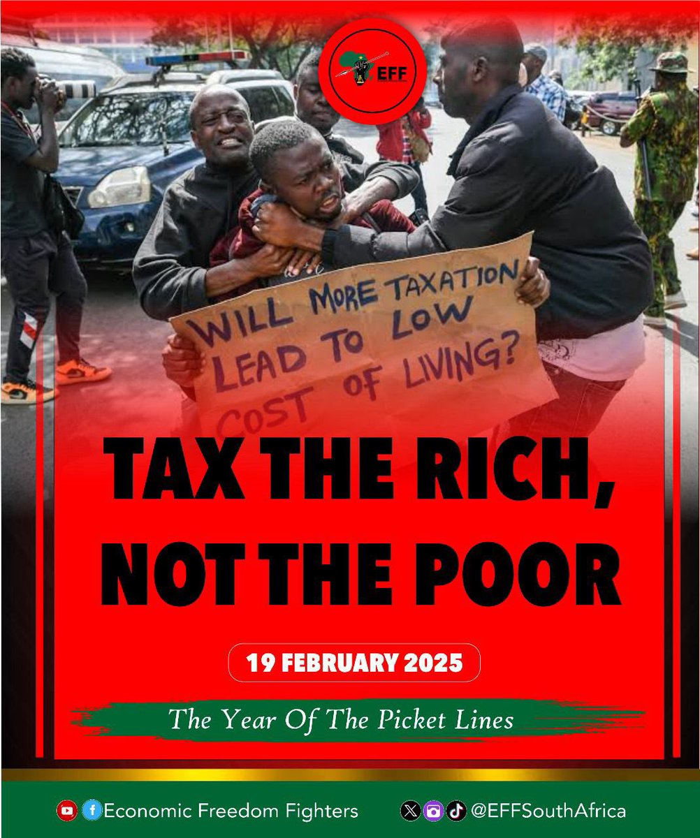 EFFSouthAfrica's tweet image. Tax the rich, Not the poor! 

#EFFInParliament