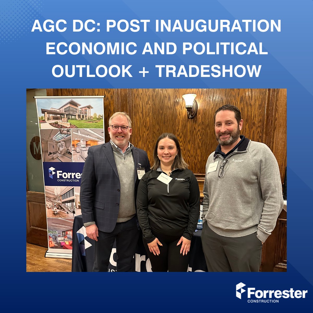 Yesterday, we attended the AGC DC: Post Inauguration Economic and Political Outlook + Trade Show event at Maggiano's Little Italy in Washington, DC. Thank you to Mike Barnhart, Melissa Herazo, and Jamie Gensits for representing at our booth!