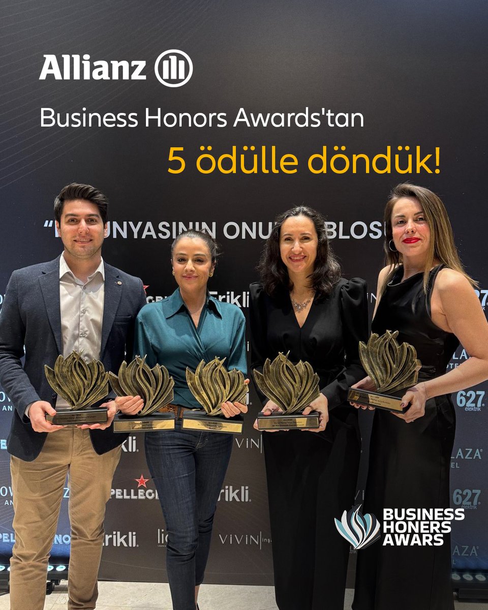 İş dünyasının onur tablosunun ödüllendirildiği Business Honors Awards'tan 5 ödülle döndük.💙
Bir Kız Gelecek Sosyal Sorumluluk Programımız ile "En İyi Marka İmajı Yönetimi”, Umudun Şampiyonları projemiz ile "En İyi Spor Yatırımı", Allianz'dan BES sahibi olmanın avantajlarını