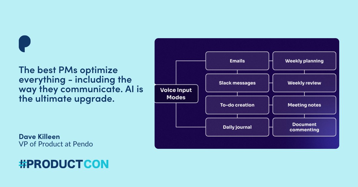 productschool's tweet photo. Dave Killeen, VP of Product at @pendoio: “Practical AI Use Cases for Product Leaders to 10x Impact Today”
Watch it live from anywhere in the world 👉 https://t.co/eIQnaYmR9O!
#ProductCon #ProductManagement #ProductConference #ProductManagementConference #ProductLeadership #ProductLeaders