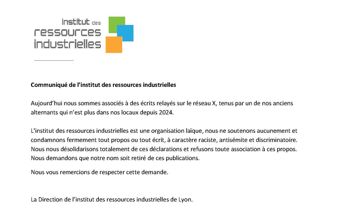Communiqué iri Lyon