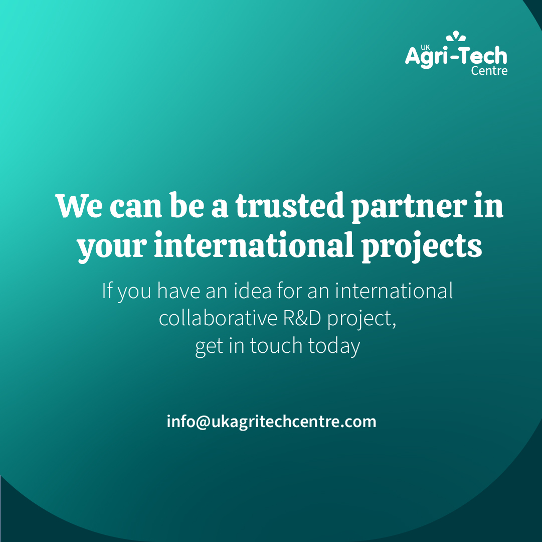 UK Agri-Tech Centre (@ukagritech) on Twitter photo Connecting to new agri-tech markets can be a challenging journey but the UK Agri-Tech Centre is here to help
If you have an idea for an international collaborative R&D project, get in touch
📧info@ukagritechcentre.com
👉Our international opportunities ow.ly/fpjj50UJsRL Connecting to new agri-tech markets can be a challenging journey but the UK Agri-Tech Centre is here to help
If you have an idea for an international collaborative R&D project, get in touch
📧info@ukagritechcentre.com
👉Our international opportunities ow.ly/fpjj50UJsRL