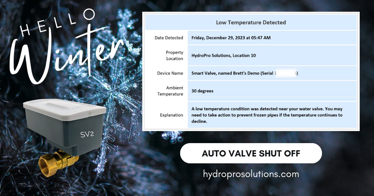 ❄️ Texas utilities—are you ready for the freeze? When pipes burst, every second counts. With HydroPro’s Automatic Shut-Off Valve by Aquana, utilities can shut off water remotely with a click—preventing costly damage &amp; keeping crews off icy roads. #texasfreeze