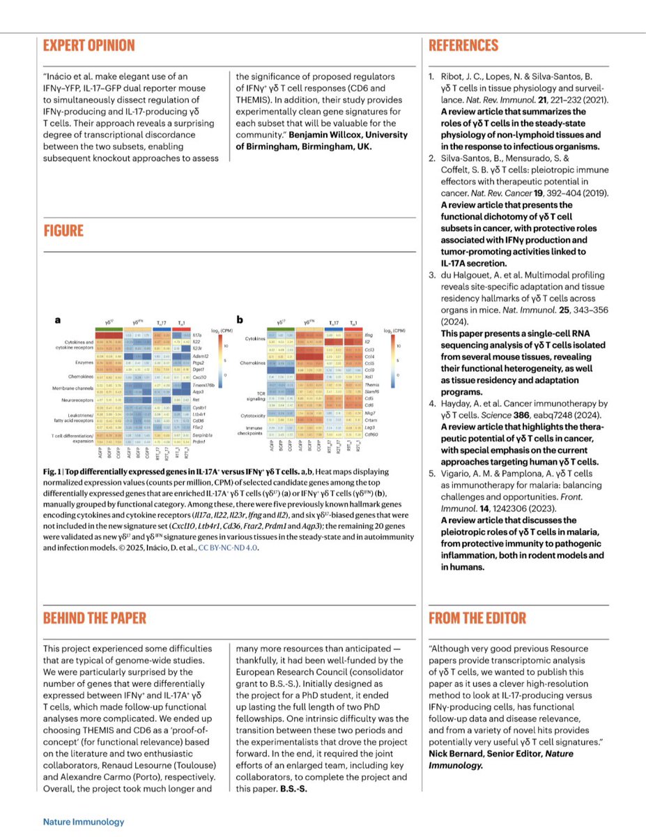 BSilva_Santos's tweet image. Just out: a Research Briefing that accompanies (and digests) our paper in Nature Immunology:
rdcu.be/eaweP