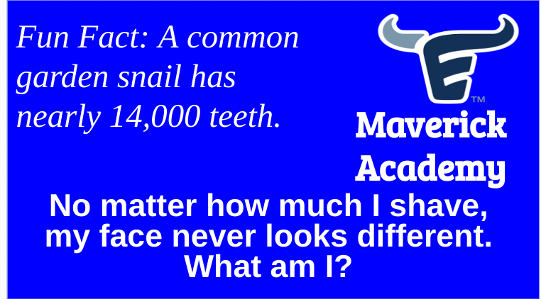 Mav_Academy's tweet photo. Maverick Academy riddle of the day: @FriscoRAIL @EHSFrisco https://t.co/VGdJgszO7v