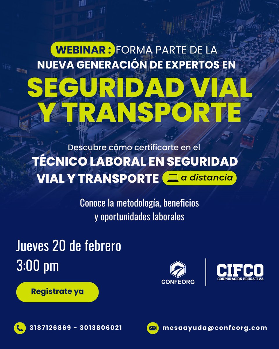 confeorg_co's tweet photo. ¡Atención, Centros de Enseñanza Automovilística!Los invitamos a participar en el Webinar, conozcan nuestro nuevo aliado CIFCO. Esta alianza nos ha permitido diseñar una formación a la medida para nuestros instructores de conducción,enfocada en responder a las necesidades del país https://t.co/4NTponGX96