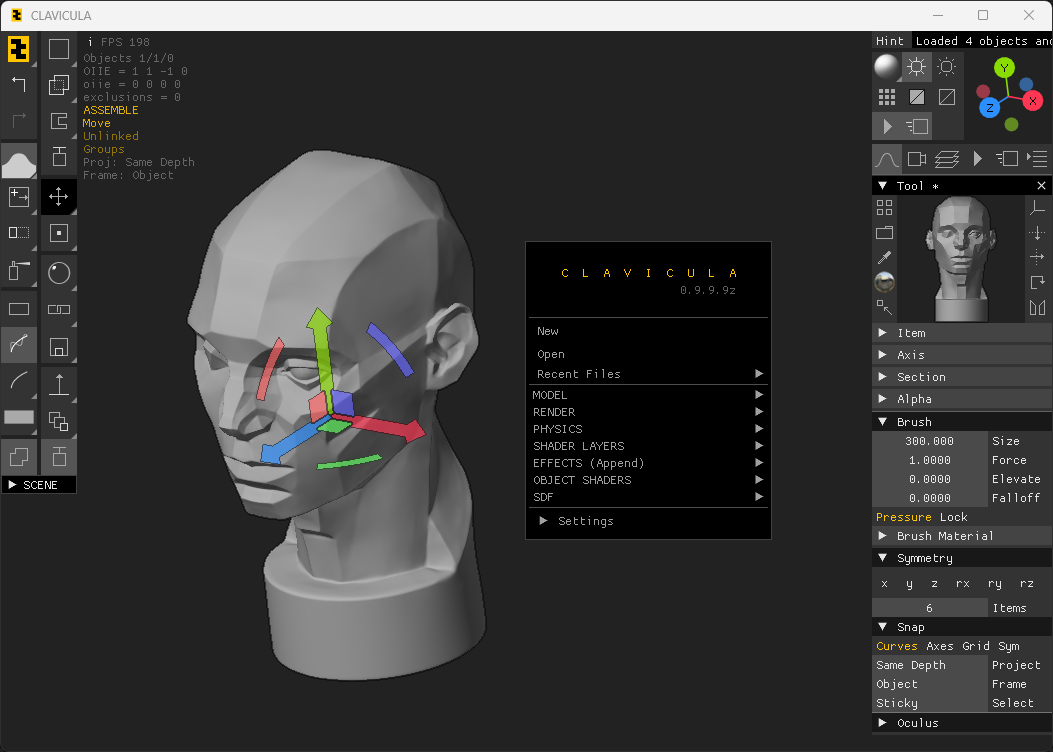 Added a Blender-like viewport gizmo and UI muted color theme. Short break from features &amp; bugs.