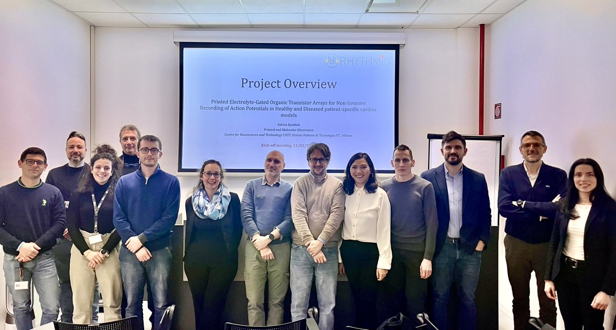 Adrica Kyndiah (@adricakyndiah) on Twitter photo On the 12th of Feb, we held the kick-off meeting for RHYTHMiC, a new project that I am thrilled to coordinate. Funded by the PNRR "bandi a cascata" projects, RHYTHMiC aims to develop a high-throughput, non-invasive cardiac electrophysiology platform. Stay Tuned! <a href="/CaironiPME/">PME - Printed and Molecular Electronics</a> On the 12th of Feb, we held the kick-off meeting for RHYTHMiC, a new project that I am thrilled to coordinate. Funded by the PNRR "bandi a cascata" projects, RHYTHMiC aims to develop a high-throughput, non-invasive cardiac electrophysiology platform. Stay Tuned! <a href="/CaironiPME/">PME - Printed and Molecular Electronics</a>