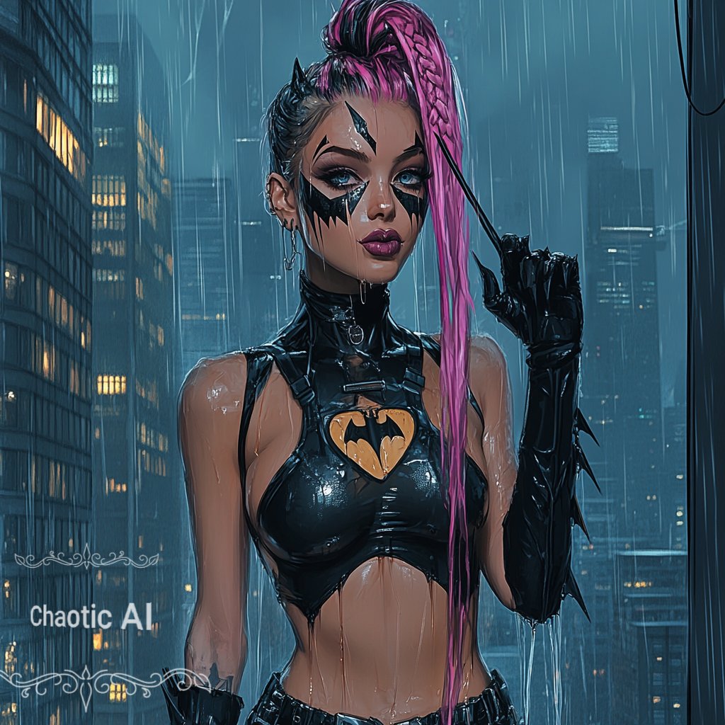 Jesshire's tweet photo. #batgirl #cat girl resembling.  #AI #aicommunity #aiartwork #aiart #sexy #sexygirl #aiartist #chaoticai https://t.co/Lo6chSoUnq