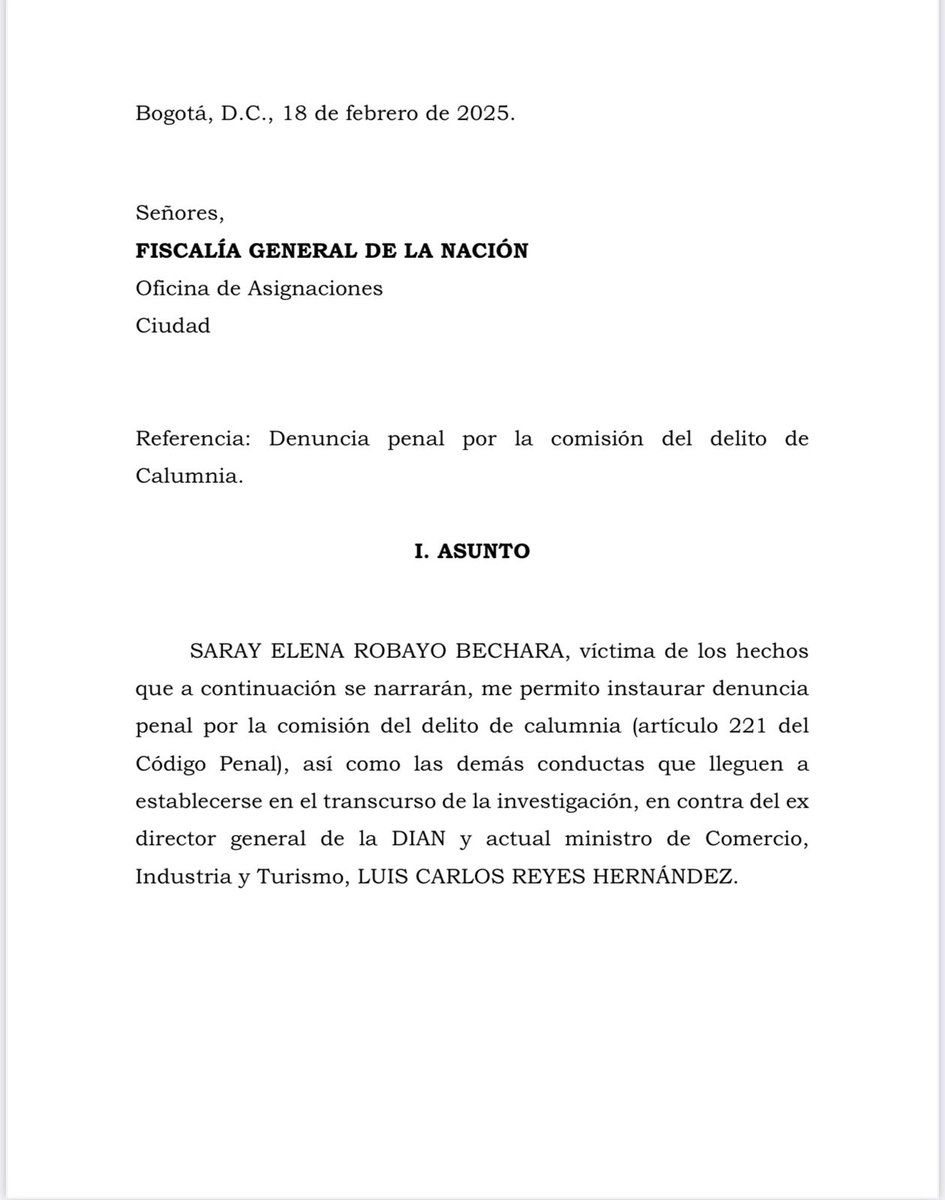lafm's tweet photo. #PrimeroEnLaFM | La FM de RCN conoció que ya se presentó la primera denuncia penal en contra del ministro de Comercio, Luis Carlos Reyes, por los señalamientos contra congresistas sobre supuesto lobby para pedir puestos en la DIAN. La representante Saray Robayo pide a la Fiscalía investigar a Reyes por calumnia.