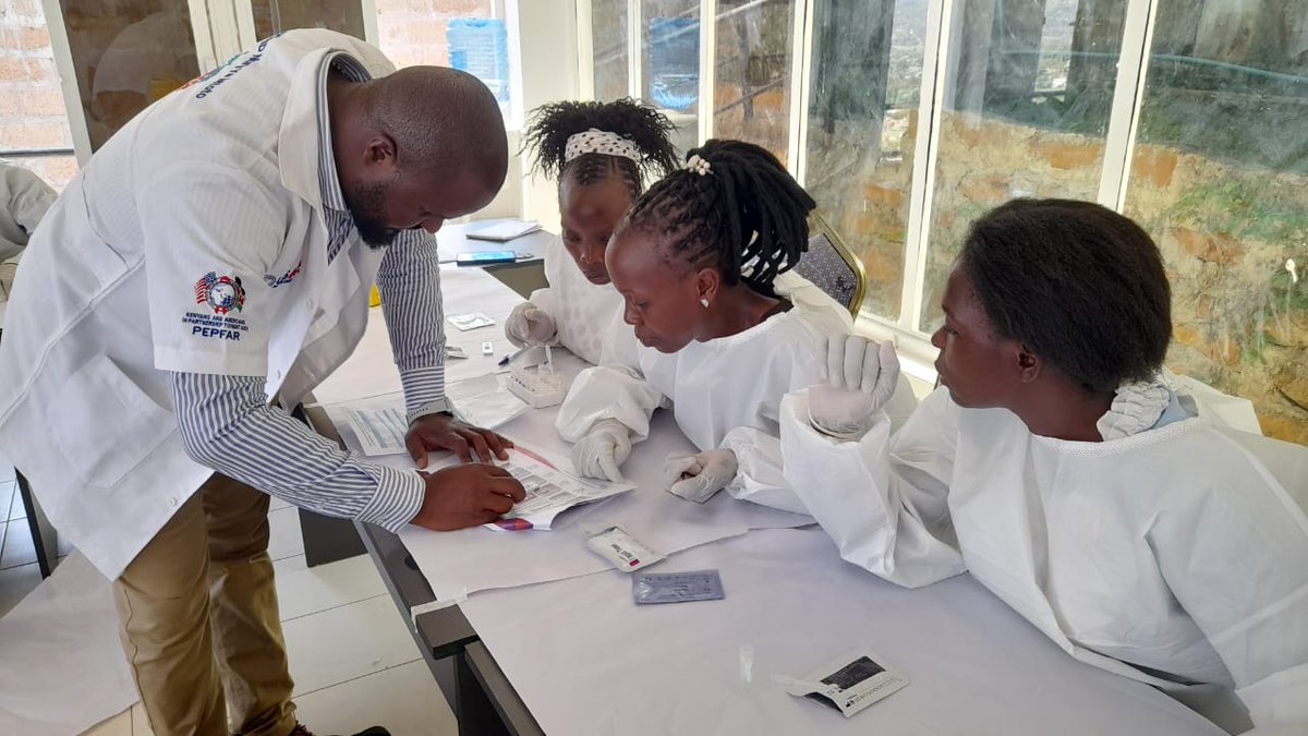 Day 2 of New HIV 3 Test Algorithm mentorship session for Ubuntu Afya Clinic HTS providers emphasized hands-on training with real blood samples. This approach created an interactive and engaging learning environment, where providers could confidently apply their skills.
