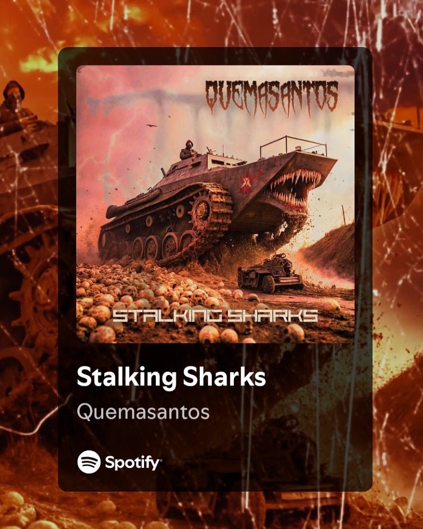 Stalking Sharks by Quemasantos 
Available on Spotify here:

open.spotify.com/track/5PMFwVna…

<a href="/quemasantos1/">Quemasantos</a> 
<a href="/digmetalworld/">Digmetalworld</a>