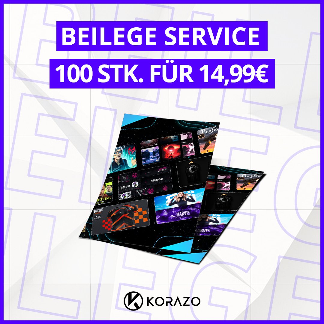 Neu! Ab sofort könnt ihr eure Bestellungen noch persönlicher gestalten! Nutzt unseren Beilege-Service und fügt eigene Flyer oder Sticker hinzu – für nur 14,99 €. 🚀