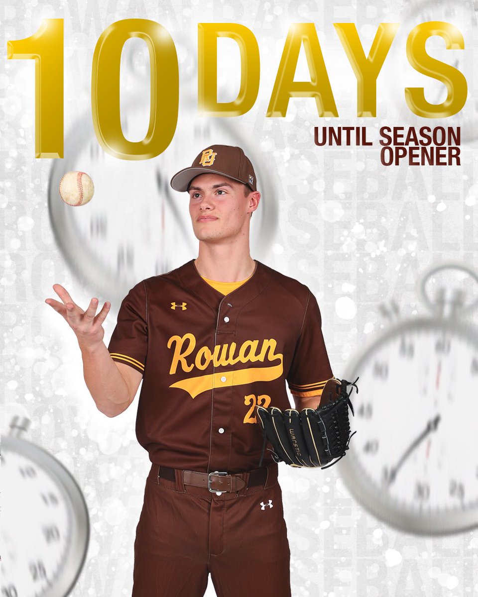 RowanBaseball_'s tweet image. T- MINUS 10 DAYS 🥳😎

#d3baseball #goprofs #profpride #seasonopener #countdown #10days