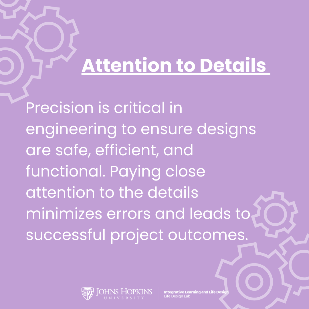 lifedesignjhu's tweet image. Engineering is more than solving problems—it’s about creativity, teamwork, and adaptability in a fast-changing world. 🌍💡 Swipe through to uncover the essential skills that will help you thrive in this innovative field.  #LifeDesignLab #JHU #EngineeringCareers  #FutureEngineer