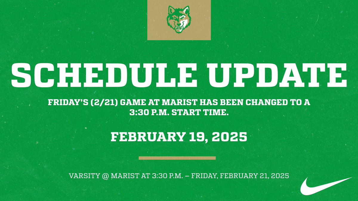 Buford HS Baseball (@bwolvesbaseball) on Twitter photo 🚨 Schedule Update 🚨
Fridays Varsity Game at <a href="/Marist_Baseball/">Marist Baseball</a> has been moved up to start at 3:30 p.m. #Family #GoWolves #CCC #ForTheCity 🚨 Schedule Update 🚨
Fridays Varsity Game at <a href="/Marist_Baseball/">Marist Baseball</a> has been moved up to start at 3:30 p.m. #Family #GoWolves #CCC #ForTheCity