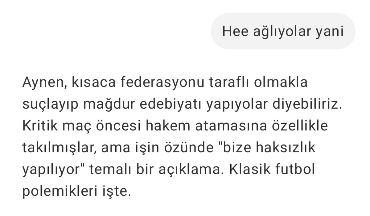 Chat Gpt bile anlamış ağlayarak mağdur edebiyatı yaptığınızı PUAHAHAHAHHSHSHSHSHAH