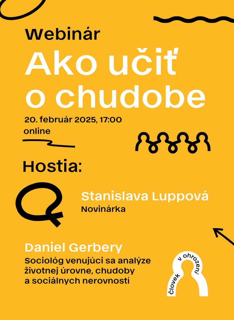 #VyzvySlovakAid2024Reporting  #SlovakAid UŽ TENTO štvrtok📅 20. februára 2025 organizuje <a href="/ClovekvOhrozeni/">Človek v ohrození</a> ⬇️⬇️⬇️
⏱️o 17:00
🔗sa môžeme pripojiť cez lnk.sk/tfx0
🎥na webinár AKO UČIŤ O CHUDOBE 🧑‍🏫#GlobalEducation #ODAmatters