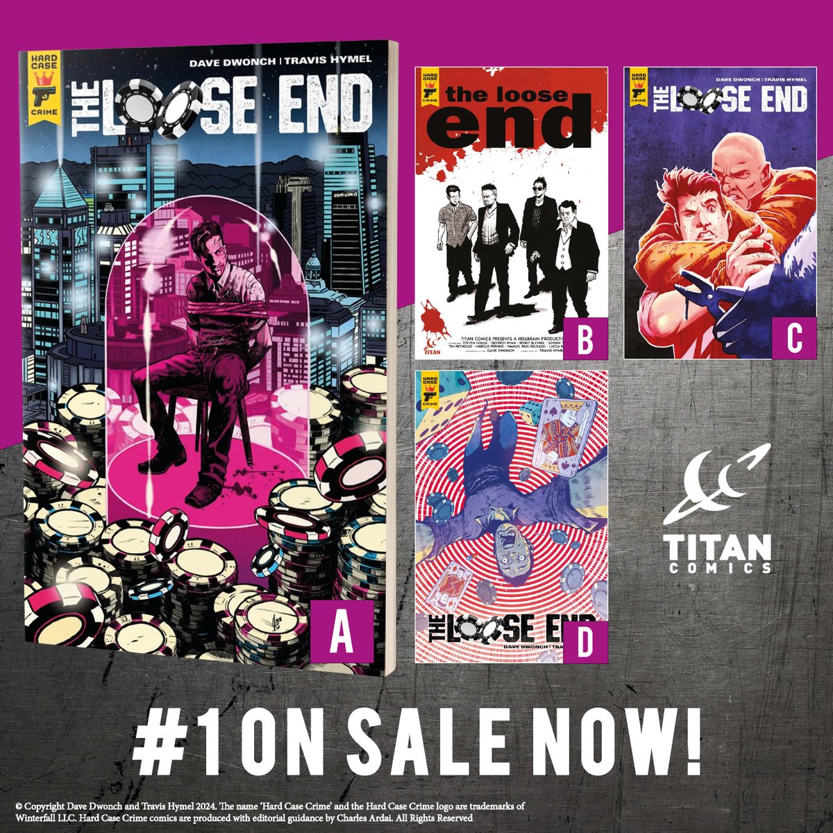 Titan Comics (@comicstitan) on Twitter photo The Loose End #1 – on sale TODAY!
Tied up, tortured, and thrown into a world of chaos, get ready for the wildest ride of your life in the new <a href="/HardCaseCrime/">Hard Case Crime</a> comic series from <a href="/davedwonch/">Dave Dwonch</a> and <a href="/travis_hymel/">Travis Hymel</a>! The Loose End #1 – on sale TODAY!
Tied up, tortured, and thrown into a world of chaos, get ready for the wildest ride of your life in the new <a href="/HardCaseCrime/">Hard Case Crime</a> comic series from <a href="/davedwonch/">Dave Dwonch</a> and <a href="/travis_hymel/">Travis Hymel</a>!