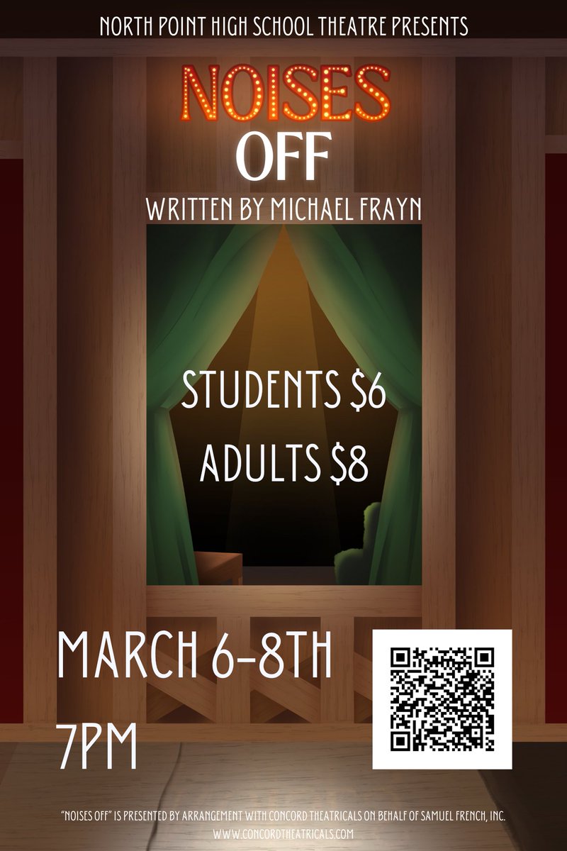 Just over 2 weeks away from Noises Off! Get your tickets today! 🎟️