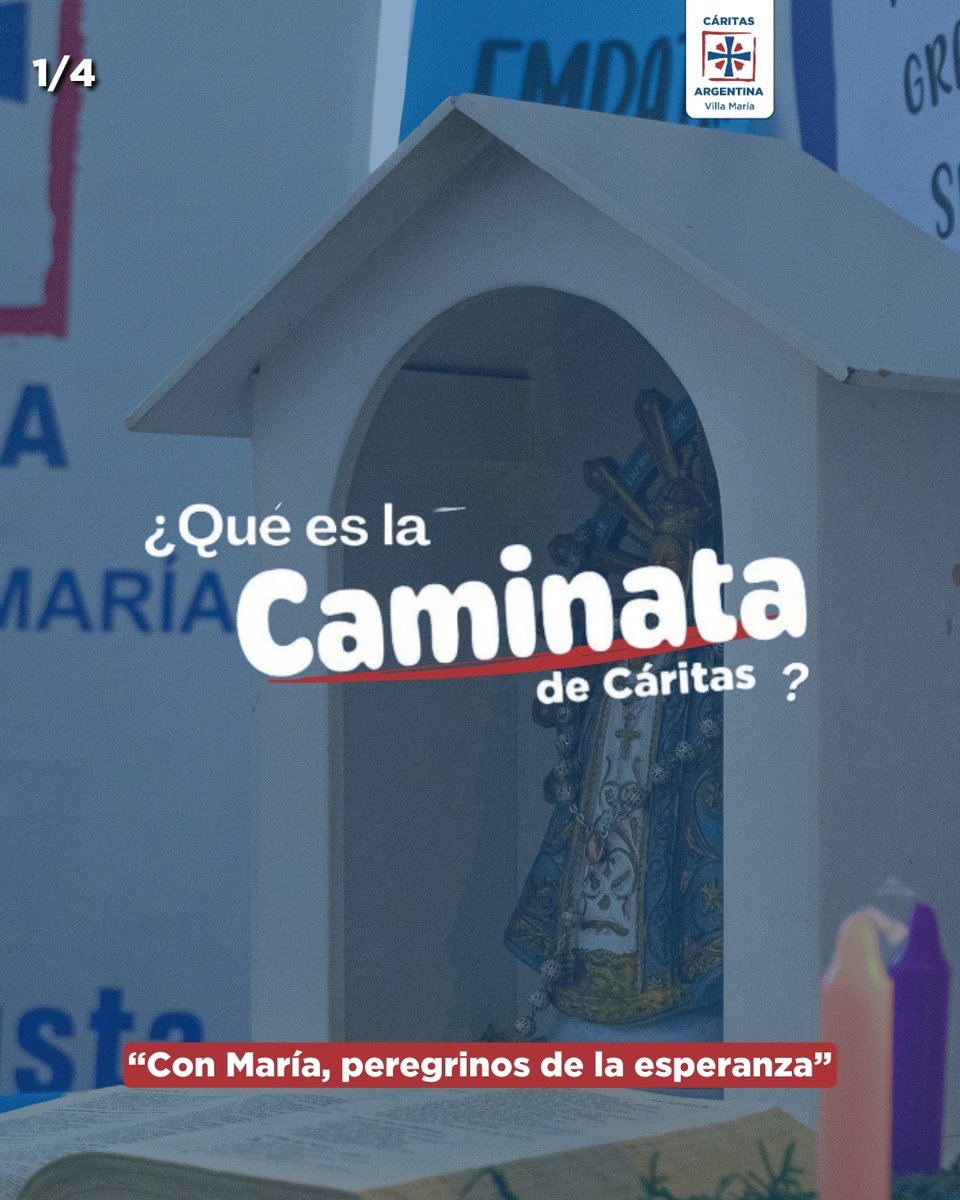 CaritasVM's tweet photo. “Con María, peregrinos de la Esperanza”

La Caminata es asumida como una oportunidad para profundizar el compromiso con la misión pastoral y definir las líneas de acción adaptadas a los tiempos que transitamos. https://t.co/P9k29Z8KDw