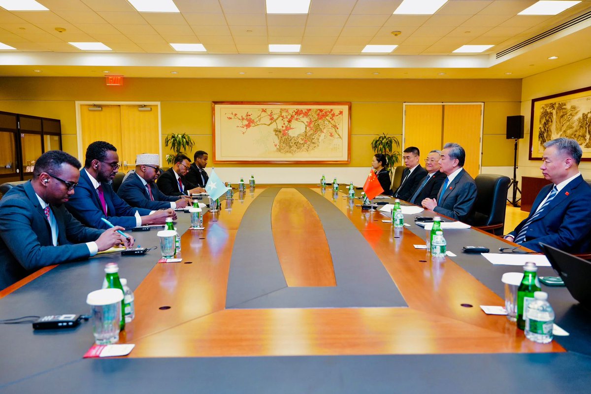 Somali Mission to UN-NY (@somaliaatun) on Twitter photo #Somalia and #China strengthen ties! Somali Foreign Minister <a href="/AhmedMoFiqi/">Hon. Ahmed FIQI</a> held a bilateral meeting with China’s Foreign Minister to discuss cooperation, development, and mutual interests. #Somalia #China #Somalia and #China strengthen ties! Somali Foreign Minister <a href="/AhmedMoFiqi/">Hon. Ahmed FIQI</a> held a bilateral meeting with China’s Foreign Minister to discuss cooperation, development, and mutual interests. #Somalia #China