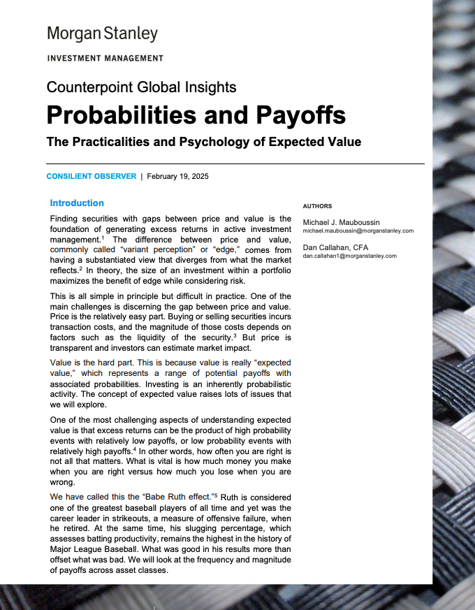 Babe, wake up, new Mauboussin paper just dropped.

morganstanley.com/im/publication…