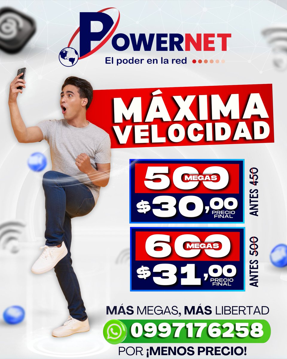 POWERNETSD's tweet photo. 🚀 Máxima velocidad, más megas, más libertad… ¡y por menos precio! 📶💥
🔥 Más megas, más ahorro, más diversión. 🔥
Contáctanos: 
📞 0991037904/ 0227447
#powernet #internetrápido #instalacióngratis #juegosenLínea #internetecuador #internetsantodomingo #internetsantodomingoec #X https://t.co/VGAtkahlDE